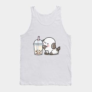 Little Puppy Loves Boba Tea! Tank Top